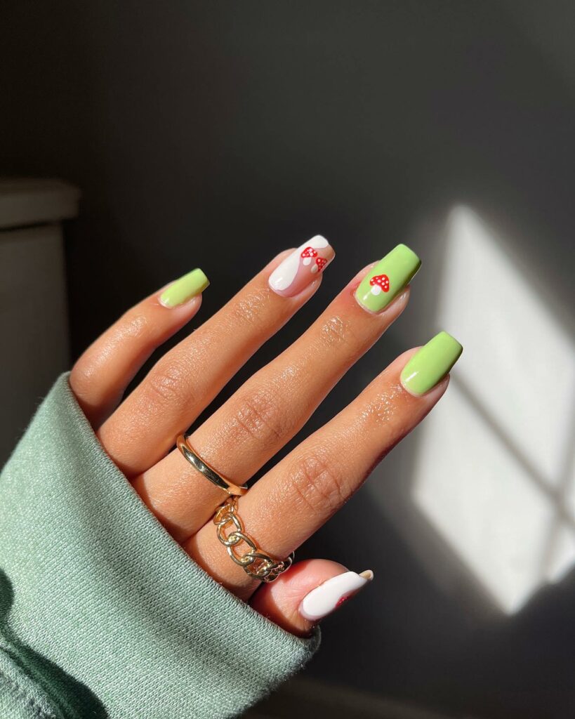 Abstract Mushroom Nails