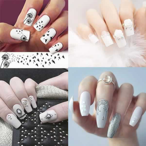 19 Beautiful White Nail Pattern