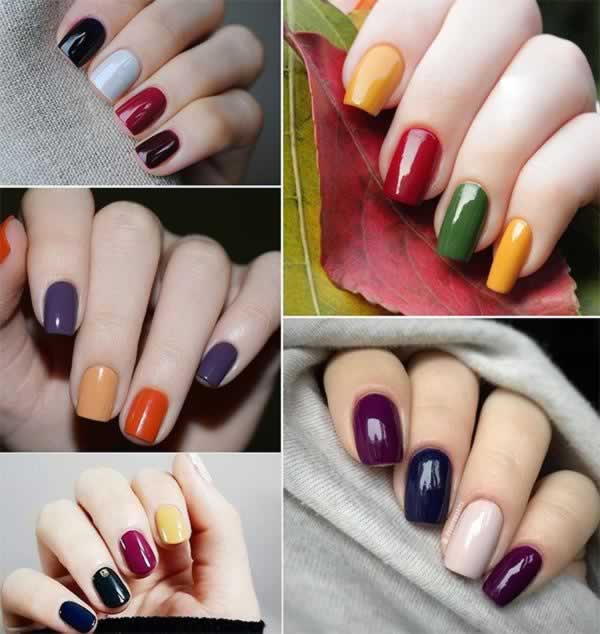 2 Multicolored Nail Polish