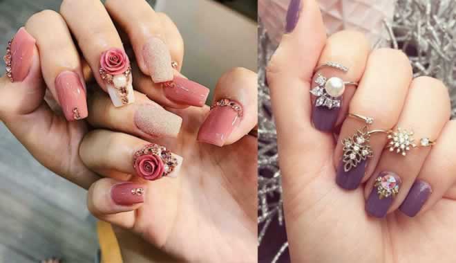 38 Nail Polish With Flowers Seeds Gently