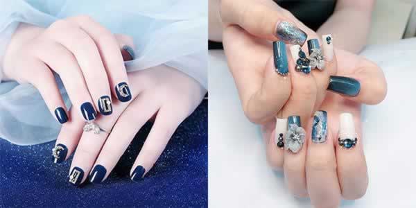 9 Beautiful Blue Nail Pattern